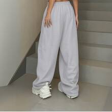 Calça Larga de Moletom Wide Leg Unissex Premium Estilosa Streetwear Hip Hop Coraçõezinhos