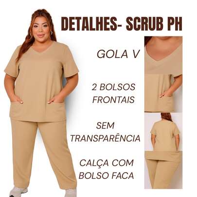 Conjunto Privativo Hospitalar Scrub Plus Size Alfaitaria Premium Médico Enfermeiro Uniforme Profissional