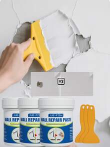 JUE FISH 1pc/2pcs/3pcs 100g Wall Cleaning Stain Covering Anti-Moisture Wall Repair Filler, Mold Removal Renovation Paint, Wall Repair Paste, Wall Repair Coating To Cover Stains, Waterproof And Anti-Mold, Repair Peeling Paint And Cracks, Home Graffiti Renovation Self-Spray Repair Wall Paint, Easily Cover Dirt And Quickly Renovate Old Walls, Wall Cleaning
