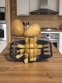 1 pièce Outil de fabrication de frites, coupe-pommes de terre multifonction