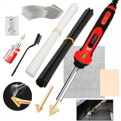[Plastic Welder] 2 In1 Plastic Repair Welder Professional Plastic Welding Kit With Soldering Iron Tips&Rods, 3Speed Temperature Control For Car Bumper, Dashboard, Kayak, Plastic Products, Gifts For Boyfriend, Husband, Dad, Men