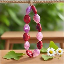 1 pieza Correa de teléfono, correa de cámara, colgante de auriculares de acrílico con cuentas y estampado tie-dye asimétrico (color de cuentas con estampado tie-dye aleatorio)