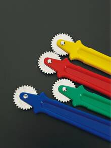 1pc Tailor Tracing Wheel, Multicolor, Leather Tool Marking Wheel, Garment Pattern Pressing Wheel, Marking Knife, Colored Plastic - Multicolor - View 1