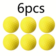 6/10 个装高尔夫练习球、运动球、空心训练球、软 PU 高尔夫练习球、轻质、灵活且富有弹性的训练球，适用于高尔夫练习、办公室练习、室内推杆练习、户外花园训练、后院切杆训练和高尔夫模拟器使用、户外运动