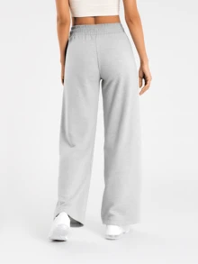 Women's Sweatpants With Pockets, Elegant, Casual, Comfortable - 混合灰色 - 查看 3