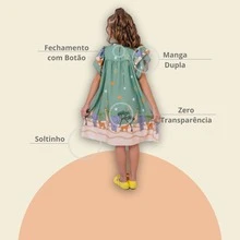 Children's Dress Girl  Themed Enchanted Garden Bees Butterflies Graduation Fashion Blogger Fresh For Party Birthday Everyday Casual Teen Girl's Clothing Wedding Printed Loose Summer Floral - 橄欖綠 - 查看 8