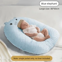 1 pieza Funda para almohadilla inclinada anti-escupir para bebé (solo la funda), almohadilla de alimentación para recién nacidos, almohada en cuña anti-asfixia, almohada de lactancia, funda extraíble y lavable (sin relleno)