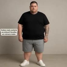 Men's Twill Bermuda Shorts Plus Size 48 To 58 - Grey - View 4