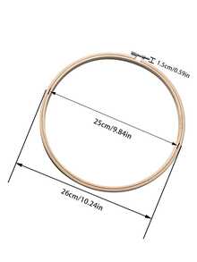 Adjustable Round Bamboo Embroidery Hoop, Double Circle Decorative Bamboo Embroidery Frame, Wooden Craft Embroidery Hoops For DIY Cross Stitch, Sewing Tools, Multiple Sizes - Apricot - View 15