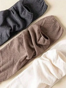 1双透气吸湿舒适刺绣小腿袜，学院风过膝袜，圣诞礼物