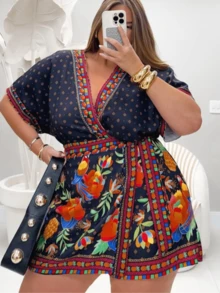 Macaquinho Plus Size  Arara