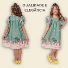 Children's Dress Girl  Themed Enchanted Garden Bees Butterflies Graduation Fashion Blogger Fresh For Party Birthday Everyday Casual Teen Girl's Clothing Wedding Printed Loose Summer Floral - 橄欖綠 - 查看 9