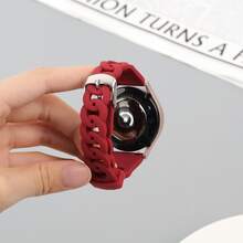 20mm 22mm 单条表带，兼容三星 Galaxy Watch 4 5 6 Classic 40mm 44mm、Gear S3 硅胶表带、Galaxy Watch 5 Pro 45mm，兼容 Galaxy Watch Active 3/2/Gear S3/Amazfit Bip 表带、华为 Watch GT 2/3 Pro 表带 - 酒紅色 - 查看 9