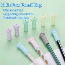 BANUCHE 10pcs Cat Paw Cartoon Pencil Toppers, Pencil Cap Protectors, Durable And Comfortable Top Design, Pencil Cap Style