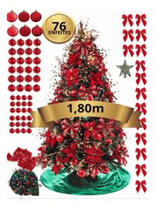 Giant Luxury Decorated Christmas Tree 180cm 750 Branches + 76 Ornaments - 綠色 - 查看 1