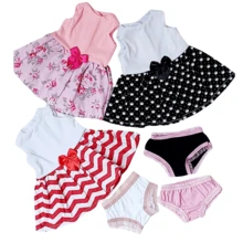 Roupa Boneca Baby Alive Kit C/ 3 Vestidos E 3 Calcinha ( Tem uma foto com 4 modelos de bonecas com os tamanhos e as medidas abaixo)