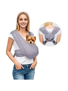 1pc Pet Carrier Backpack, Front Chest Carry Design, Portable Pet Sling Bag, Adjustable Size, Convenient For Outdoor Travel With Cats/Dogs