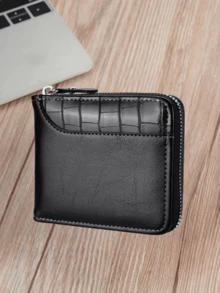 1pc Personalized Men's Exclusive Zipper Wallet And Credit Card Holder, With Customized Name, Made Of Waterproof And Pressure-Resistant Leather, Suitable As A Gift For Boyfriends, Friends, Men, And Christmas Gifts - Multicolor - View 8