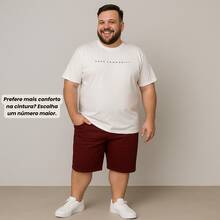 Men's Twill Bermuda Shorts Plus Size 48 To 58 Extra Large - 紫紅色 - 查看 4
