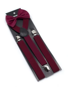 Bộ dây đeo có thể điều chỉnh 2,5cm & nơ màu trơn dành cho nam, trang phục trang trọng & phụ kiện biểu diễn sân khấu - Nhiều màu - Xem 4