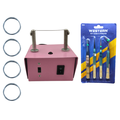 Máquina De Cortar Fitas + Jogo De Pinça Western e 4 Refil
