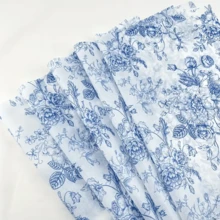 50 Sheets Blue Floral Tissue Gift Wrapping Paper - 14x20 Inch Chinoiserie Vintage Blue & White Peony Rose Design, High-Quality Durable Paper For Birthdays, Weddings, Parties, DIY Crafts, Bouquet Wrapping Paper, Special Occasion Decor, Elegant Packaging, Quality Craft Material - Multicolor - View 9