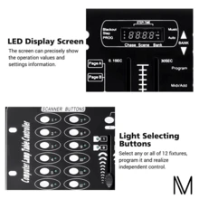 Mezcladora DJ Para Fiesta Discoteca Pub Club Nocturno Controladores Con Cables 1m driver Dmx 512 - Negro - Ver 4