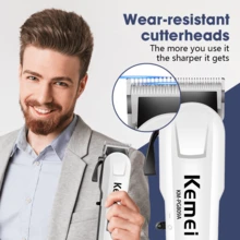 Kemei KM-PG809A/KM-232 Electric Hair Clipper Men's Professional Wireless Electric Hair Clipper/Beard Trimmer Rechargeable Hair Cutting Machine With Adjustable Hair Cutting Accessories Suitable For Home Travel And Barbershops