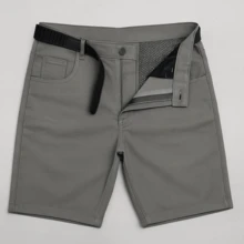 Men's Twill Bermuda Shorts Plus Size 48 To 58 - Grey - View 9