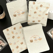 20 Piezas Bolsas de Galletas de Oso Lindas, Bolsas de Regalo de Plástico Autoadhesivas, Bolsas de Empaque de Repostería con Dibujos Animales, 4 Estilos para Elegir, Perfectas para Envoltura de Fiestas, Regalos, Trick or Treat, Regreso a Clases, Navidad - Multicolor - Ver 3