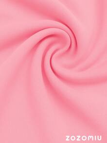 Sudadera Rosa De Algodón con Capucha Ajustable y Forro Afelpado Blanco de Estilo Femenino, Juvenil y Confortable para Mujer - Rosa - Ver 6