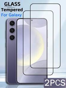 2pcs Full Coverage Tempered Glass Screen Protector, Bubble-Free, No Edges, Easy Installation, Suitable For Galaxy & Other Models, Full Screen Coverage Gift, Suitable For Birthdays, Easter, Presidents' Day, Etc. To Give To Family And Friends As Mobile Phone Screen Protector, Phone Accessories. Waterproof Shockproof Anti-Fall Anti-Fall Scratch Resistant Anti-Fingerprint - Black - View 34