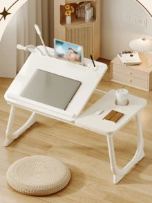 1pc Foldable Adjustable Laptop Desk, Portable Lap Desk For Bed, Student Dorm, Slouchy Study Writing Table