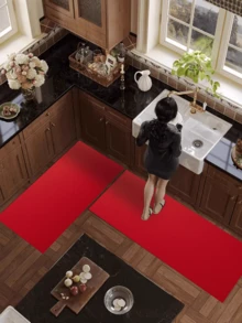 1pc Black Velvet Printed Hallway Carpet, Suitable For Hallway, Kitchen, Living Room, Dining Room, Entryway, Can Also Be Used As Entrance Mat, New Arrival, Machine Washable, Soft Velvet Material, Great For Halloween, Gifts, Celebrations, Parties