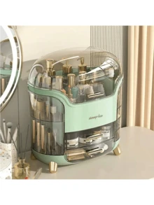 Makeup Storage Organiser With Clear Lid, Skincare Organiser Drawers Beauty Holder Cosmetic Organisers For Bathroom, DressingTable Organiser Dustproof Waterproof