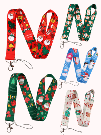 1pc Cute Santa Claus / Christmas Bells / Gingerbread Man / Reindeer, Christmas Wreath Design Pattern Neck Lanyard, Suitable For Phone Lanyards, Game Consoles, Camera Lanyards, Document Lanyards, Access Passes, Transportation Cards, Work Permits, Venue Certificates, Concerts, Cocktail Parties, Etc.Ideal For Boyfriends, Girlfriends, Family Members, Doctors, Nurses, Party Gifts, Cell Phone Decorations, Christmas Gifts And More. Bag Charms Car Accessories Teacher Sister Gift Ideas