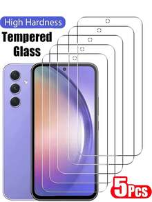 5pcs High Aluminum Fully Transparent High-Definition Anti-Scratch Anti-Drop Anti-Explosion Screen Protector Film, Compatible With Samsung, White Edge Upgraded Anti-Explosion Anti-Fingerprint, Support Ultrasonic Unlock Anti-Scratch Bubble-Free, Precise Fit Ultra-Thin Design Sensitive Touch Original Cover Film, Compatible With Samsung Phone Accessories, Shatterproof Protection Hard Packaging - Transparent - Clear - View 72