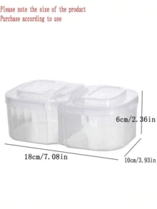 1/2-częściowy podwójny pojemnik do przechowywania żywności, minimalistyczny, przezroczysty pojemnik do przechowywania w kuchni, na letnią imprezę na plaży, do przechowywania jedzenia, na kemping, jako organizer, dekoracja pokoju, do artykułów kuchennych.