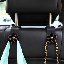 2pcs Chrysanthemum Hooks For Car Seats, Hooks For Car Rear Seat Storage And Organization, Practical Products For Car Parts Storage, Hooks