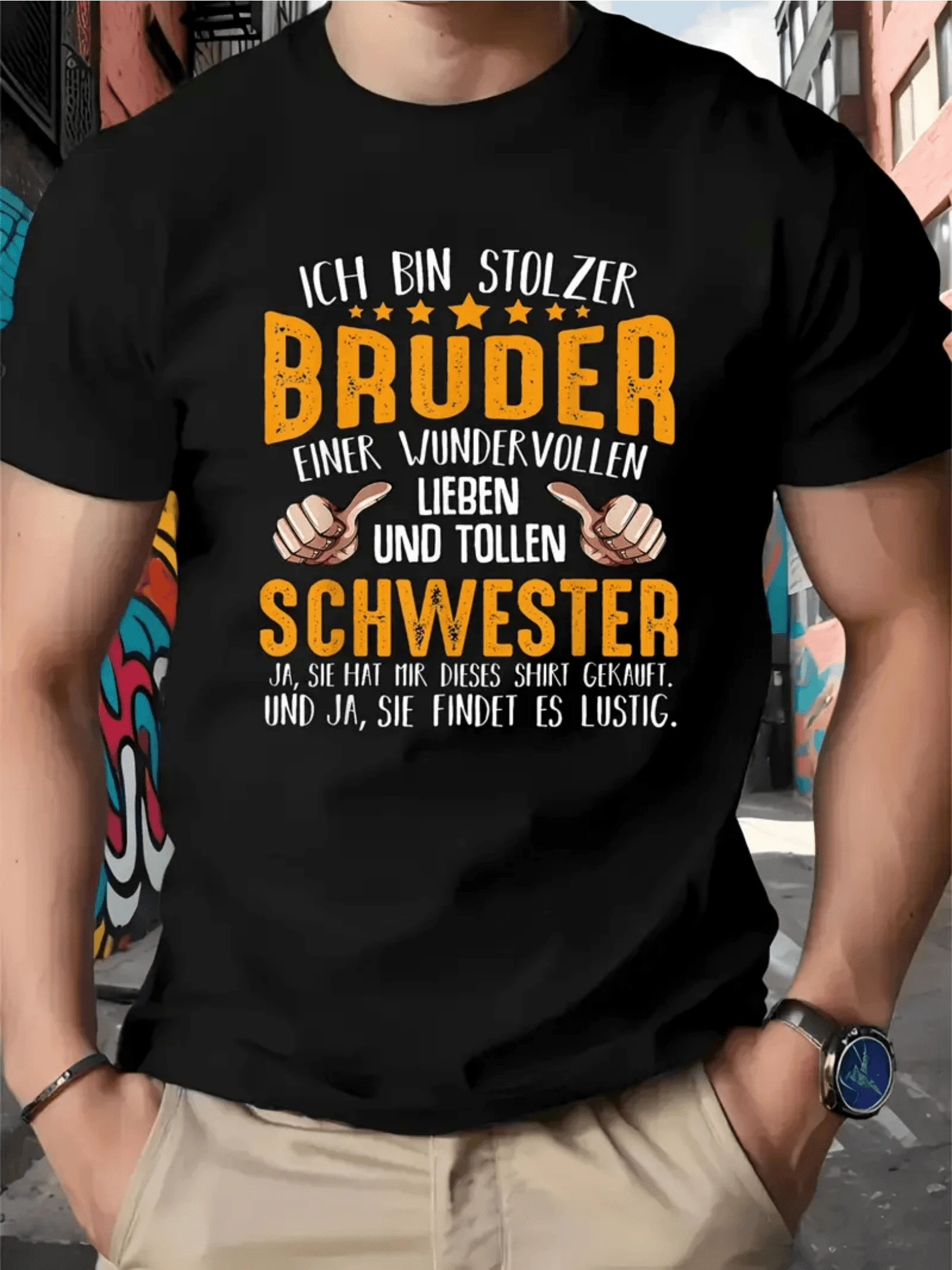 Men T-Shirts - 黑色 - 查看 1