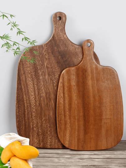 1pc/2pcs Round Wooden Cutting Board, Steak Bread Pizza Board, Snack Tray, Wooden Tray, Creative Cutting Board, Solid Wood Cutting Board, For Cutting Vegetables And Fruits, Decorative Display Tray, Vintage Style Table Decor Tray, Suitable For Desserts, Fruits, Snacks, Cakes, Bread, Steak, Afternoon Tea, Christmas, Halloween, Mother's Day, Thanksgiving, Wedding, Birthday And Party, Home Use, Outdoor Use, Hotel Use, Halloween Gift