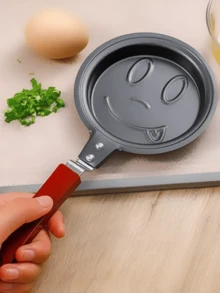 1 pieza Mini sartén antiadherente con forma de animal/flor/corazón, sartén creativa para el desayuno para uso doméstico y cocción de mariscos