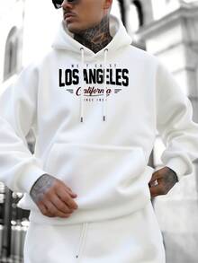 Men's Pullover Hoodie With Los Angeles California Graphic Casual Long Sleeve Sweatshirt For Style And Comfort