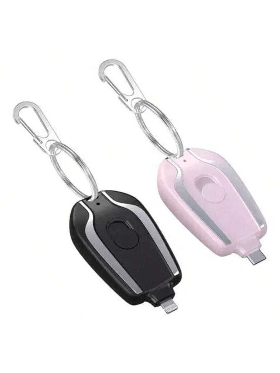 Power Bank Llavero Cargador De Emergencia Tipo C Lightning - Multicolor - Ver 1