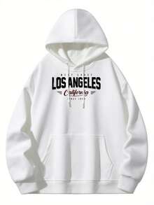 Men's Pullover Hoodie With Los Angeles California Graphic Casual Long Sleeve Sweatshirt For Style And Comfort