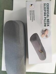 Almohada de espuma de memoria con contorno, almohada de espuma de memoria para dormir de lado, de espalda y de estómago (gris), almohada para el cuello