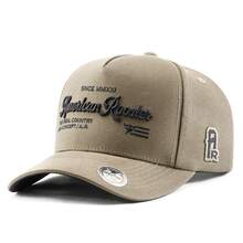 Urban Style Casual Embroidered Trucker Cap For Men And Women - Mocha Brown - View 1