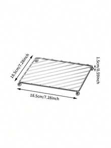 2pcs Square Trivet, Heat-Resistant Kitchen Table Mat, Coaster, Placemat Christmas Gift Back To School - Multicolor - View 5