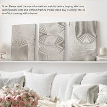 3 قطع / مجموعة لوحة فنية حديثة، مجموعة فن قماشي مجرد - ديكور جداري أنيق باللون الأبيض والرمادي، درجات لونية أرضية، محايد، فن زن، خطوط هندسية، ريفي، أسلوب حديقة زن، مؤطر أو غير مؤطر، ديكور غرفة، ديكور المنزل، ديكور شقة الطالب الجامعي، هدايا لديكور الجدران في الفندق، المنزل، غرفة المعيشة، غرفة النوم، الحمام والمكتب