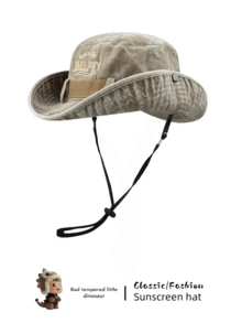 قبعة دلو حماية من الشمس للرجال، قبعة كاوبوي حماية من الأشعة فوق البنفسجية للرحلات والتسلق والصيد، قبعة شمس يمكن ارتداؤها من الجنسين